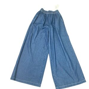 Wide Leg Denim Pants